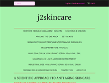 Tablet Screenshot of j2skincare.com